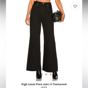 Levi’s High Loose Flare Black Jeans